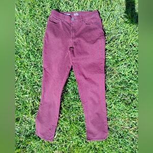 Croft & Barrow Women's Maroon Straight Leg Pants